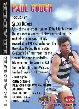 1996 Select AFL #263 Paul Couch Back